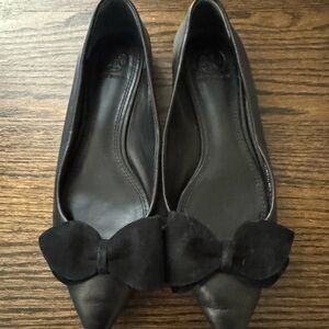 Tory Burch Black Bow Flats